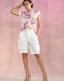 Cynthia Rowley Bloom Tee WHTCHR Clearance