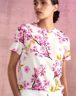 Cynthia Rowley Bloom Tee WHTCHR Clearance