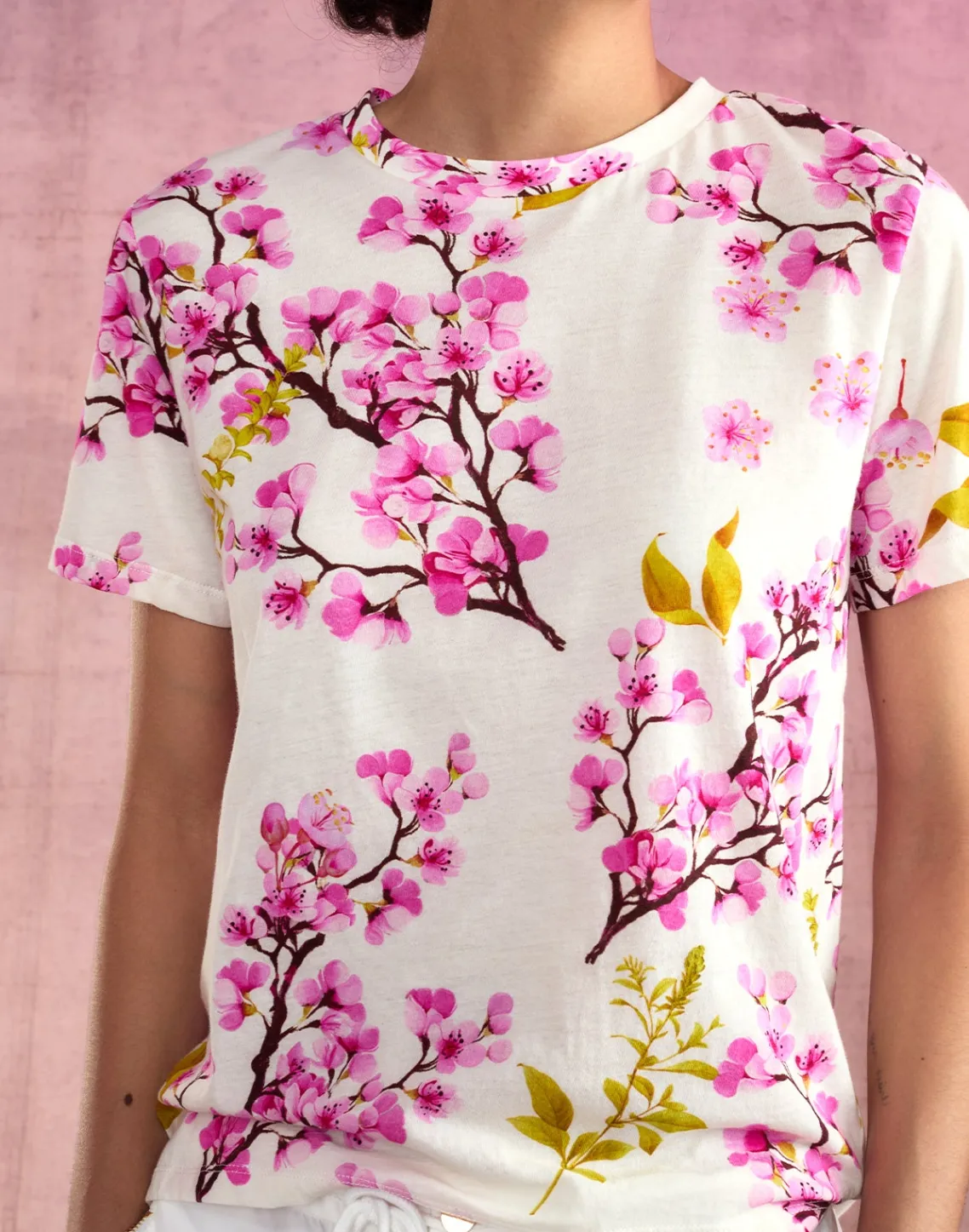 Cynthia Rowley Bloom Tee WHTCHR Clearance