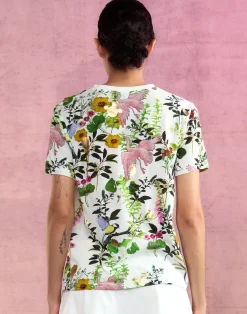 Cynthia Rowley Bloom Tee WHTFL Fashion