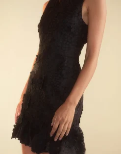 Cynthia Rowley Blooming Lace Cocktail Dress BLACK New