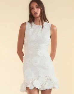 Cynthia Rowley Blooming Lace Cocktail Dress White Clearance