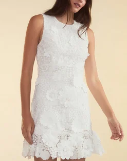 Cynthia Rowley Blooming Lace Cocktail Dress White Clearance