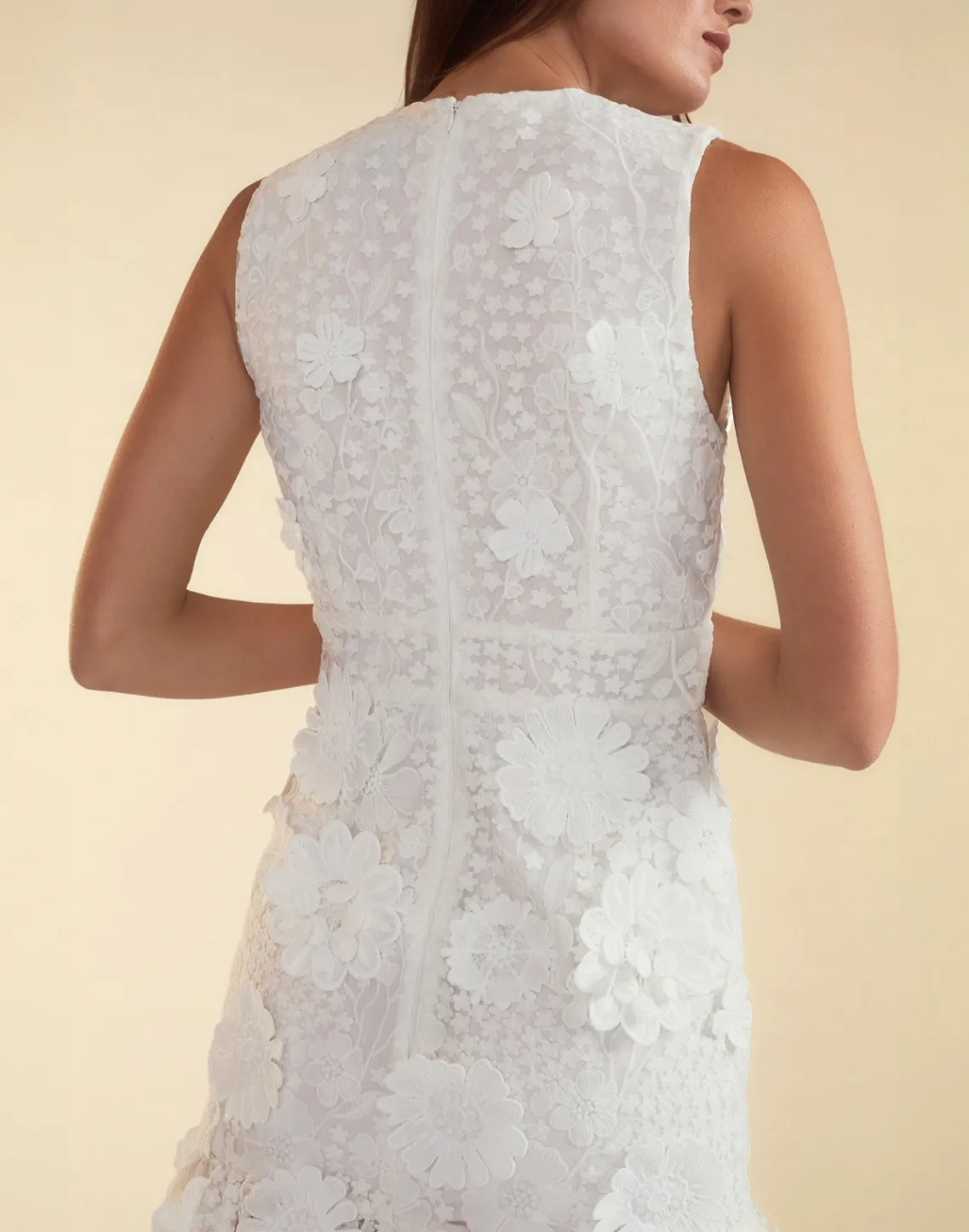 Cynthia Rowley Blooming Lace Cocktail Dress White Clearance