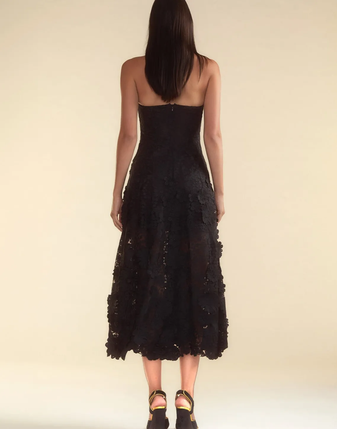 Cynthia Rowley Blooming Lace Halter Dress BLACK Clearance