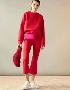 Cynthia Rowley Bonded Active Pant Red Hot
