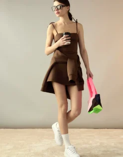 Cynthia Rowley Bonded Basics Dress Brown Sale