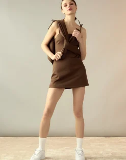Cynthia Rowley Bonded Basics Dress Brown Sale