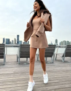 Cynthia Rowley Bonded Basics Dress CAMEL Online