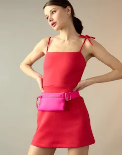 Cynthia Rowley Bonded Basics Dress Red Discount