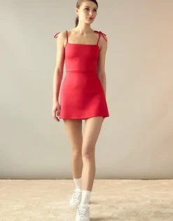 Cynthia Rowley Bonded Basics Dress Red Discount