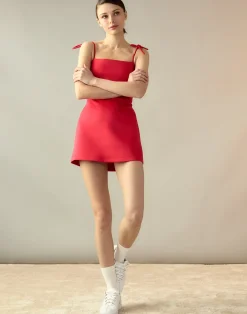 Cynthia Rowley Bonded Basics Dress Red Discount