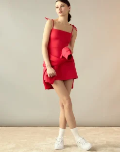 Cynthia Rowley Bonded Basics Dress Red Discount