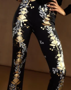 Cynthia Rowley Bonded Fit and Flare Pant BLKGD Fashion