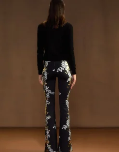 Cynthia Rowley Bonded Fit and Flare Pant BLKGD Fashion