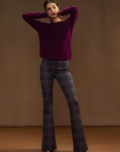 Cynthia Rowley Bonded Fit and Flare Pant BLKRD New