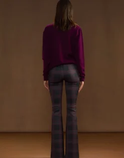 Cynthia Rowley Bonded Fit and Flare Pant BLKRD New