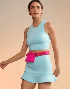 Cynthia Rowley Bonded Mini Skirt BLUE Hot