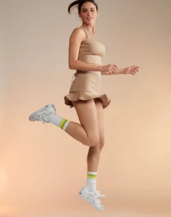 Cynthia Rowley Bonded Mini Skirt CAMEL Online