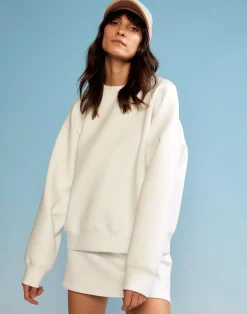 Cynthia Rowley Bonded Pullover Sweatshirt White Online