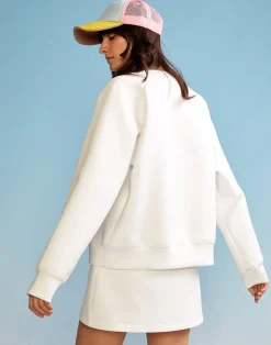 Cynthia Rowley Bonded Pullover Sweatshirt White Online