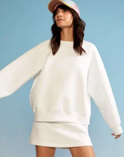 Cynthia Rowley Bonded Pullover Sweatshirt White Online