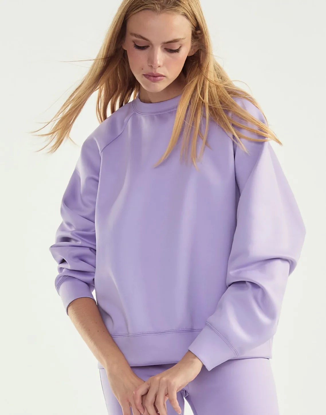 Cynthia Rowley Bonded Pullover Sweatshirt LVNDR Clearance