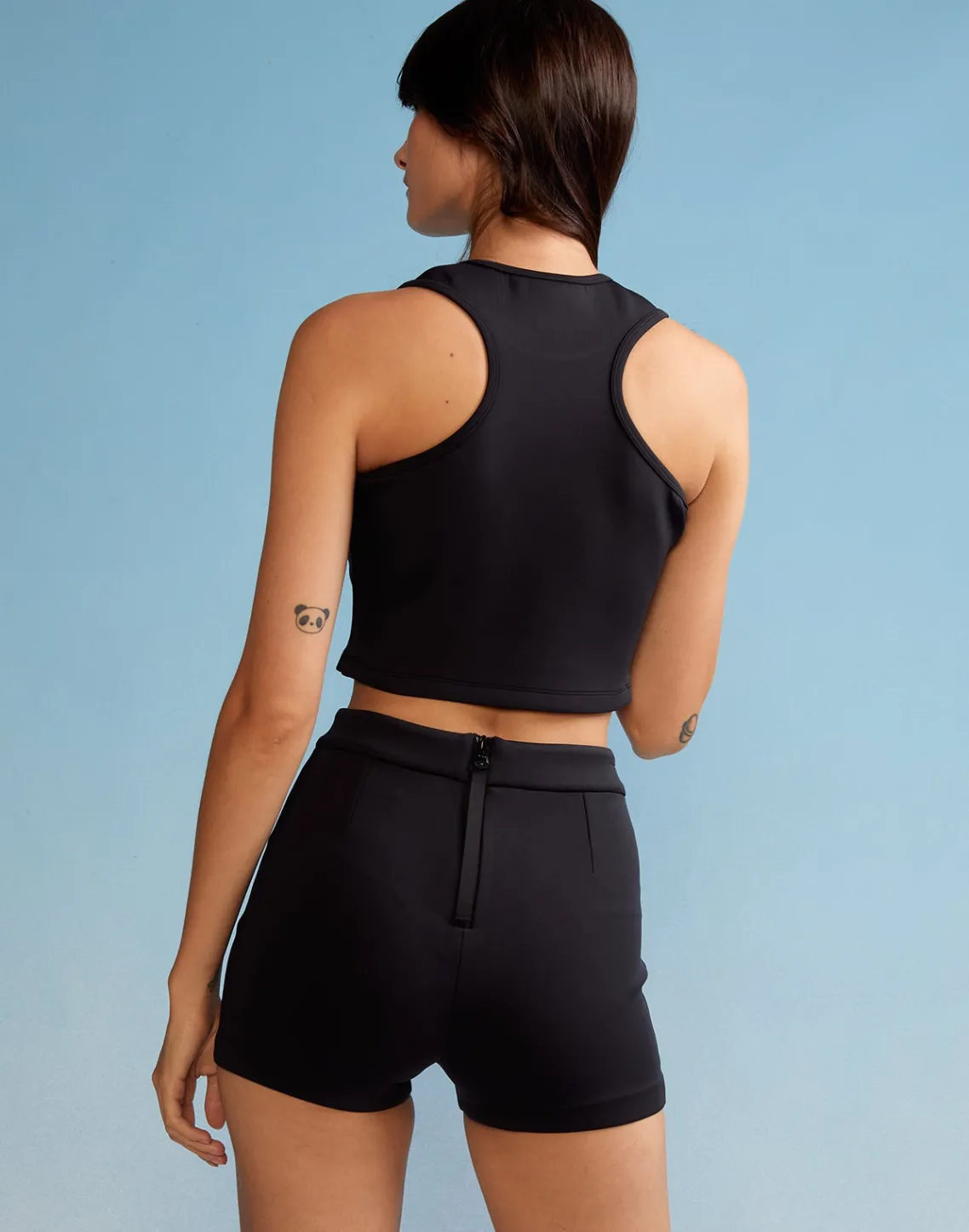 Cynthia Rowley Bonded Racer Tank BLACK Hot