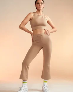 Cynthia Rowley Bonded Racer Tank CAMEL Outlet