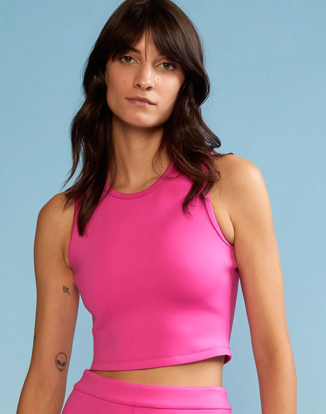 Cynthia Rowley Bonded Racer Tank HTPNK Best