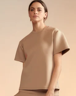 Cynthia Rowley Bonded Tee CAMEL Best