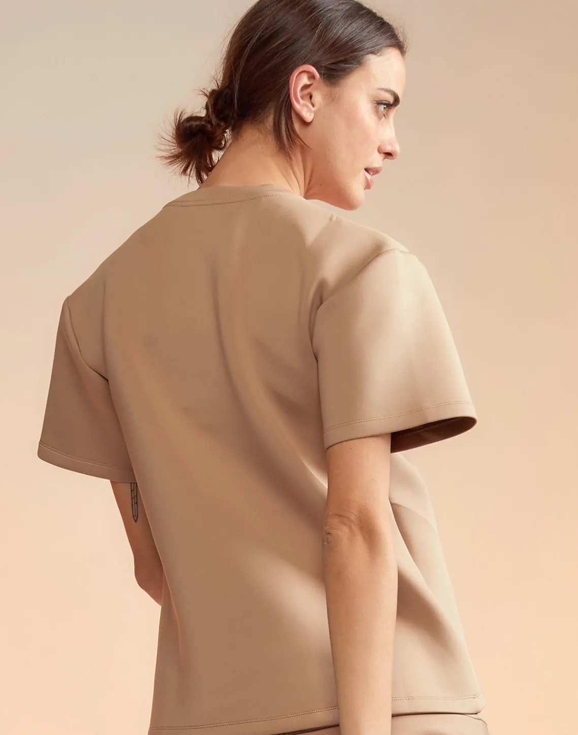 Cynthia Rowley Bonded Tee CAMEL Best