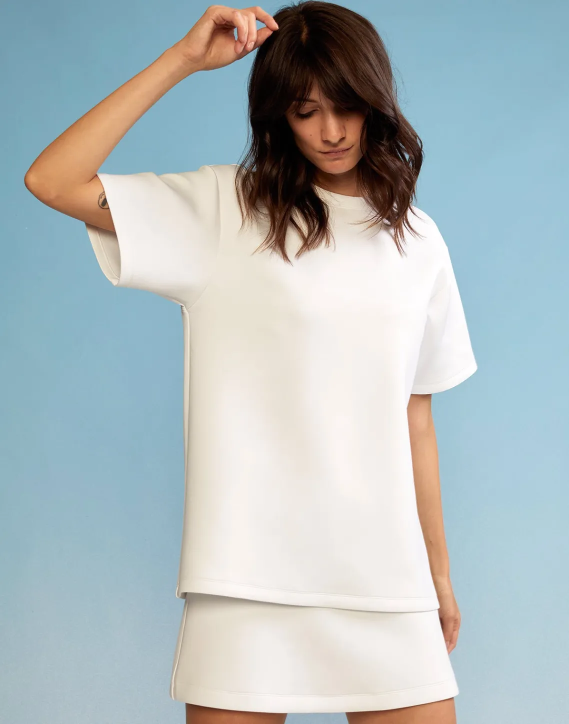 Cynthia Rowley Bonded Tee White Hot