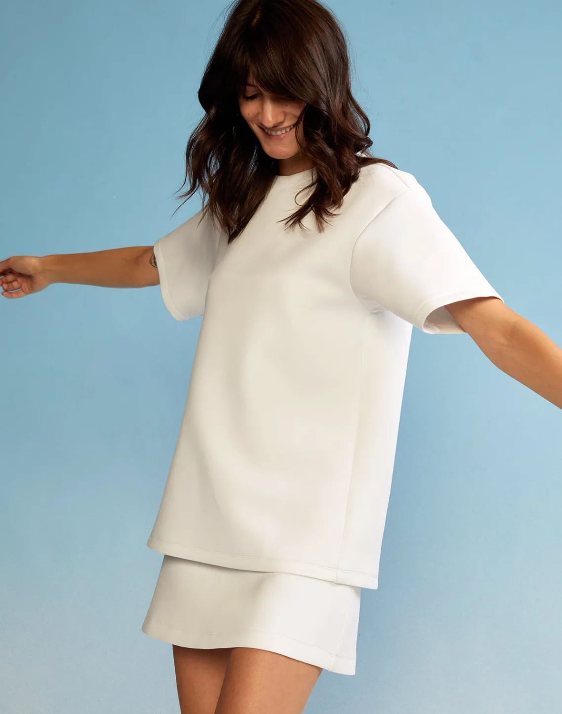 Cynthia Rowley Bonded Tee White Hot