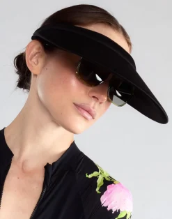Cynthia Rowley Bonded Visor BLACK Clearance