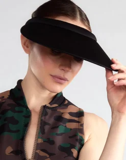 Cynthia Rowley Bonded Visor BLACK Clearance