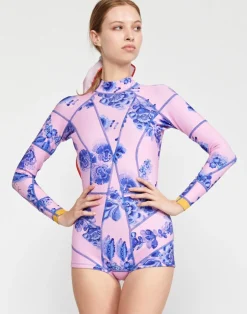 Cynthia Rowley Bowie Floral Wetsuit PNKBL Hot