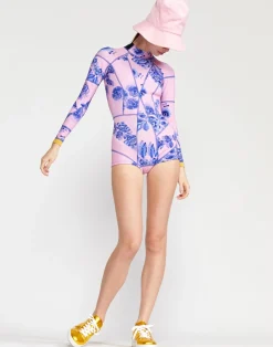 Cynthia Rowley Bowie Floral Wetsuit PNKBL Hot