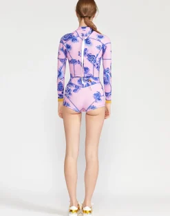 Cynthia Rowley Bowie Floral Wetsuit PNKBL Hot