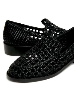Cynthia Rowley Braided Leather Loafer BLACK Best