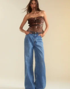 Cynthia Rowley Buckle Up Silk Organza Top LEOPD Fashion