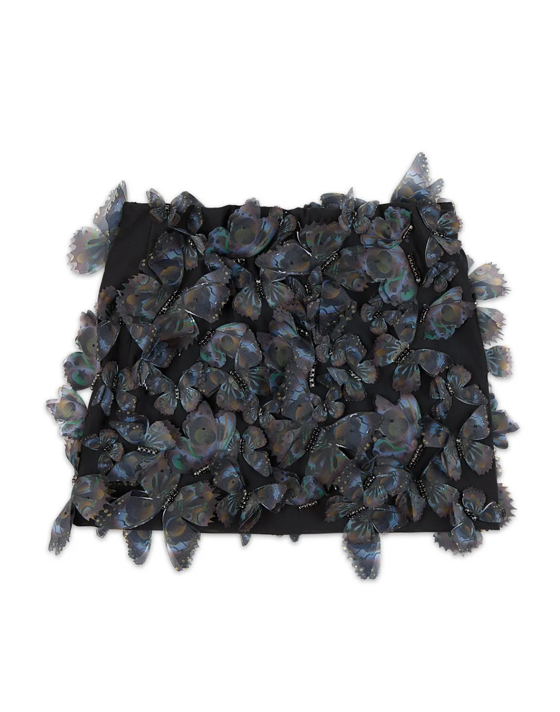 Cynthia Rowley Butterfly Appliqué Skirt BLKMUL Fashion