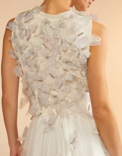 Cynthia Rowley Butterfly Applique Top White Outlet