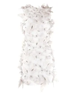 Cynthia Rowley Butterfly Embellished Dress IVORY Fashion