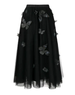 Cynthia Rowley Butterfly Tulle Skirt BLACK Online