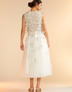 Cynthia Rowley Butterfly Tulle Skirt White Sale