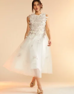 Cynthia Rowley Butterfly Tulle Skirt White Sale