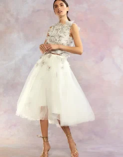 Cynthia Rowley Butterfly Tulle Skirt White Sale