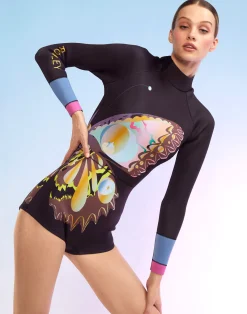 Cynthia Rowley Butterfly Wetsuit BLACK Best