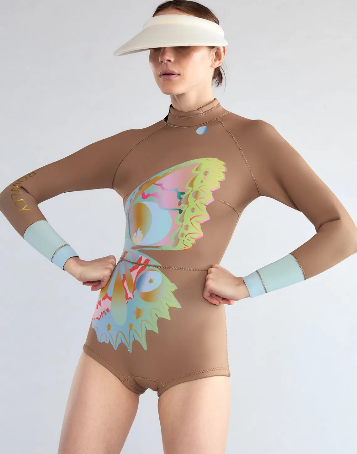 Cynthia Rowley Butterfly Wetsuit CAMEL New